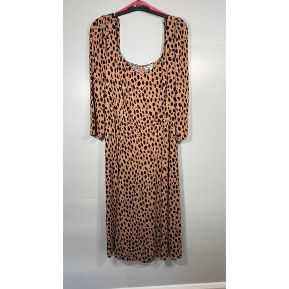 Reformation Mara Maxi Dress Bobcat Leopard Women's Plus 16 - Picture 11 of 11